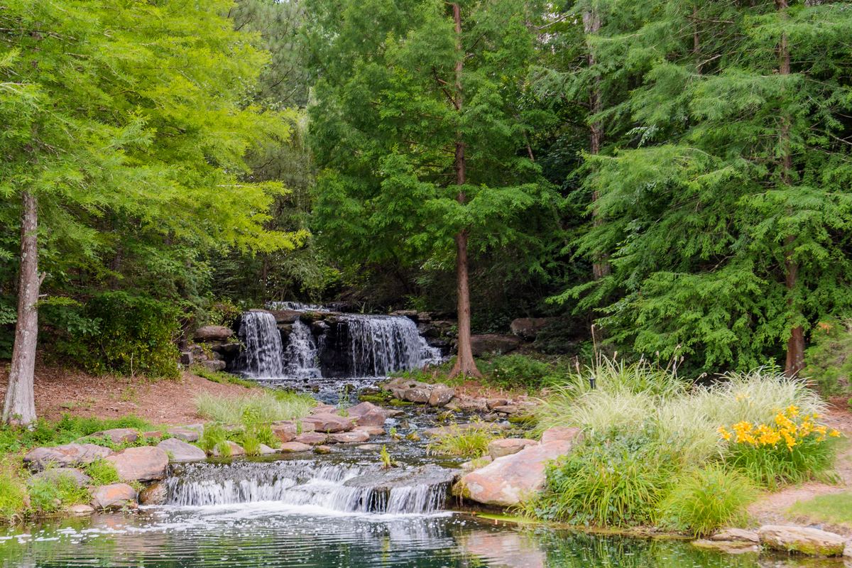 Waterfall feature in Liberty Park, Vestavia Hills