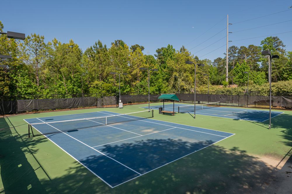 Tennis courts in Liberty Park