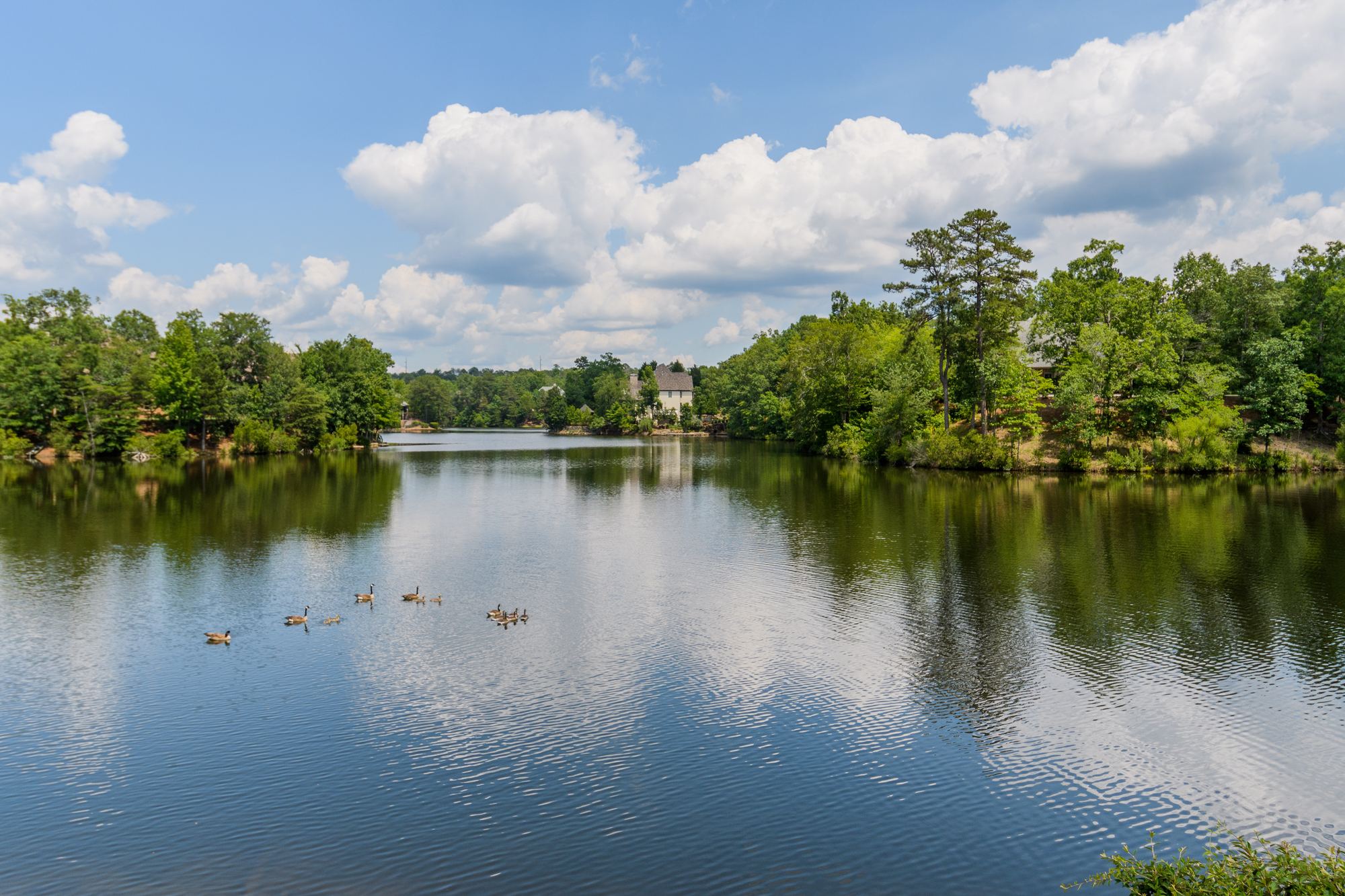 Lake home across a Vestlake lake in Liberty Park