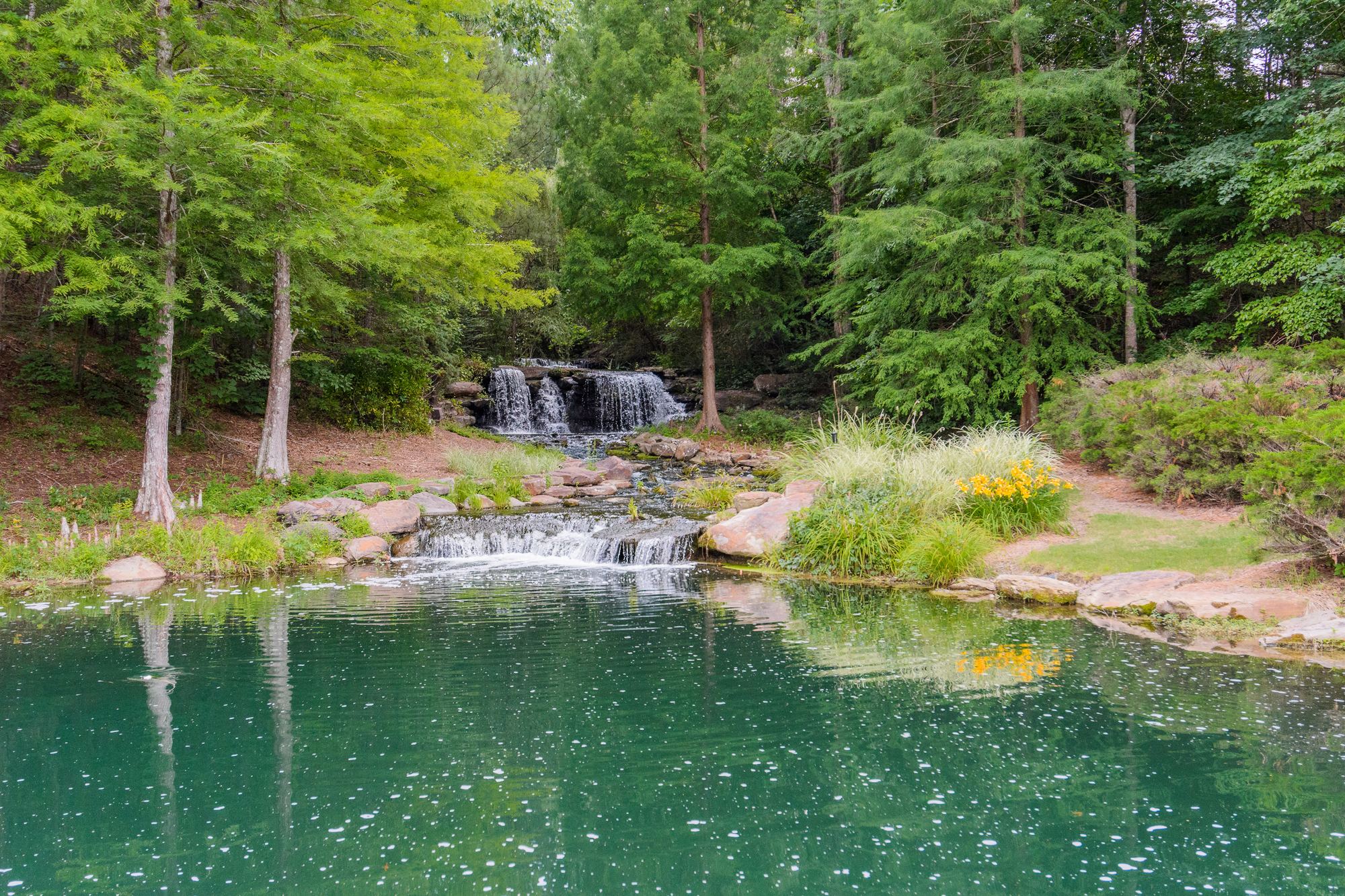 Waterfall feature in Liberty Park, Vestavia Hills